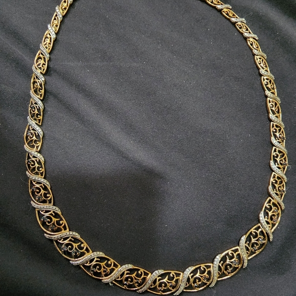 18k on SS necklace - Picture 1 of 3
